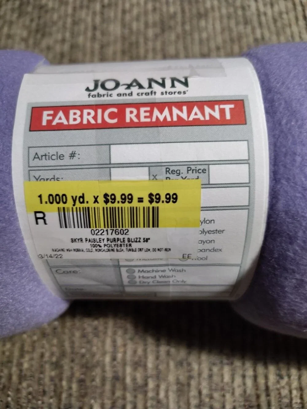 Fabric Remnant Type, Size, Color, Material And Manufacturer Varies See Pictures